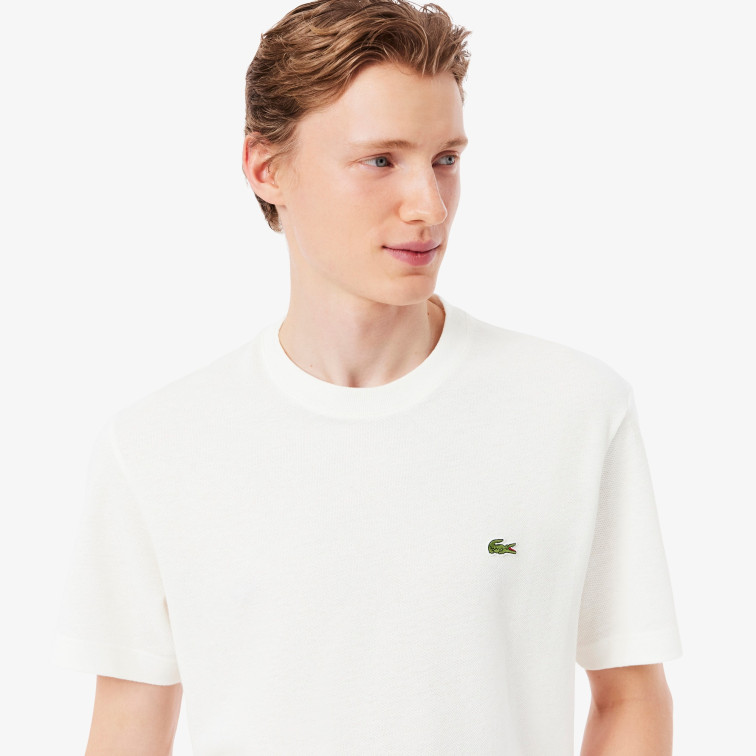 t-shirt homme  lacoste tee-shirts col rond homme adul