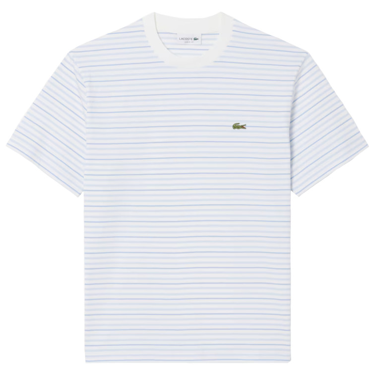 t-shirt homme  lacoste tee-shirts col rond homme adul