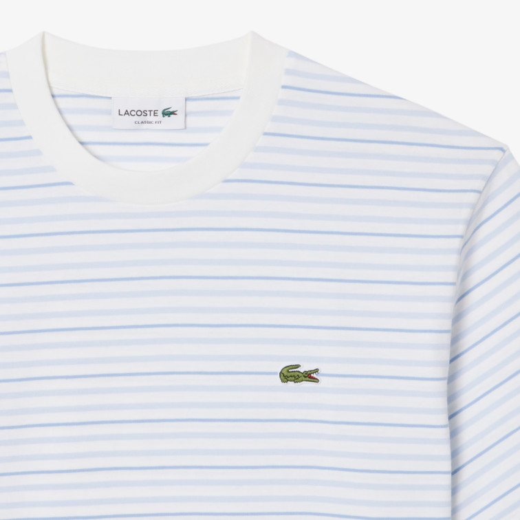 t-shirt homme  lacoste tee-shirts col rond homme adul