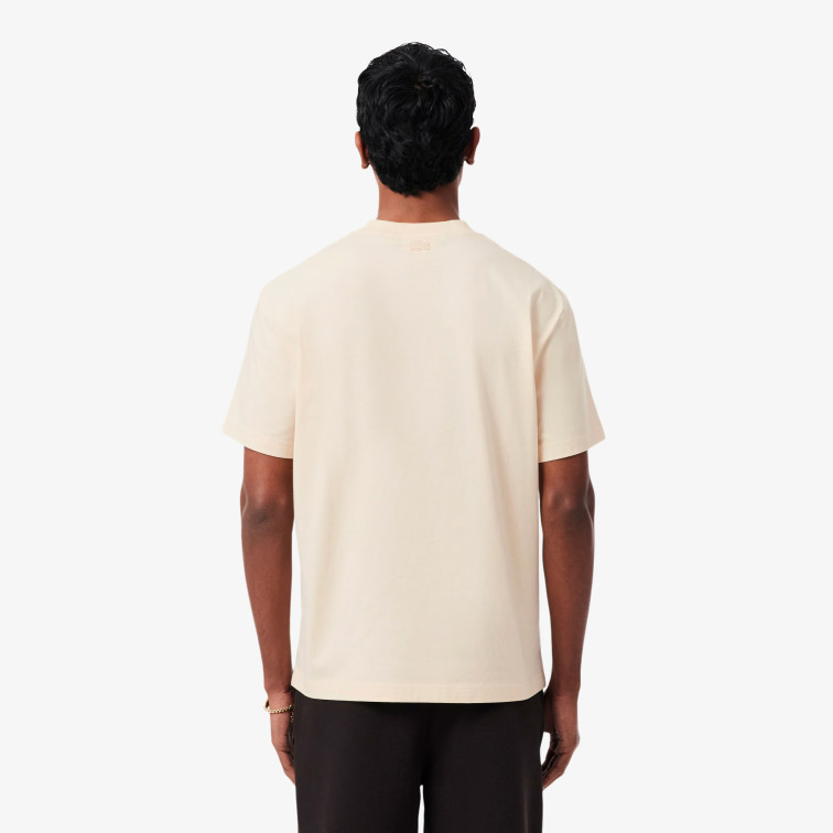 t-shirt homme  lacoste tee-shirts col rond homme adul