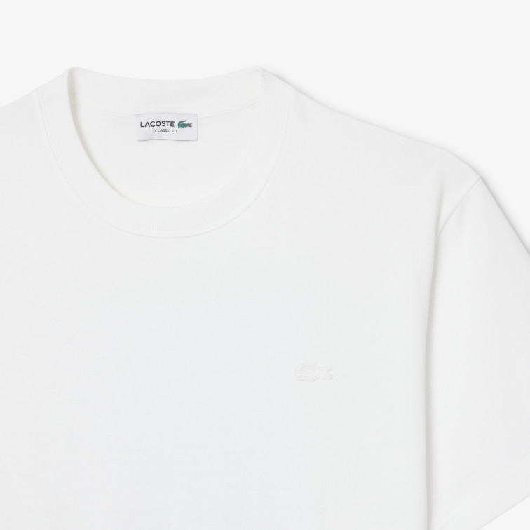 t-shirt homme  lacoste tee-shirts col rond homme adul