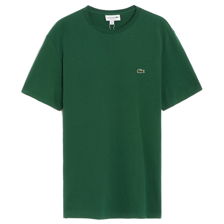 t-shirt homme  lacoste tee-shirt ras du cou manches c