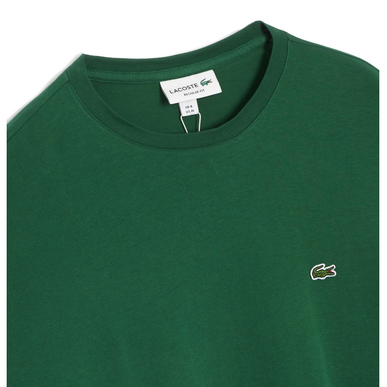 t-shirt homme  lacoste tee-shirt ras du cou manches c