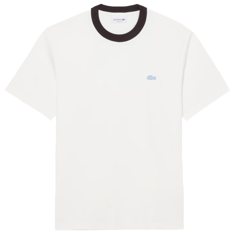t-shirt homme  lacoste tee-shirts col rond homme adul