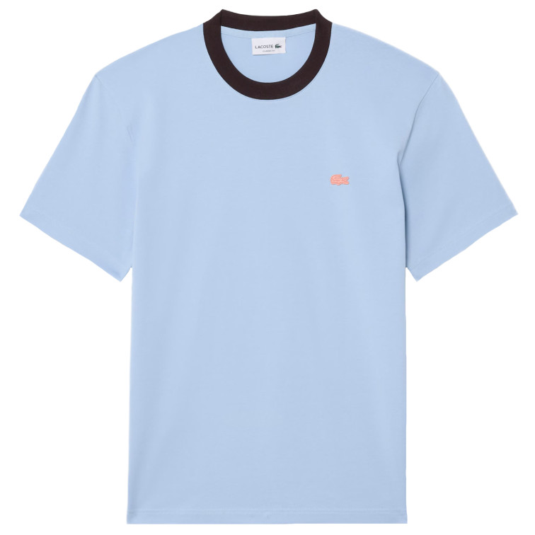 t-shirt homme  lacoste tee-shirts col rond homme adul