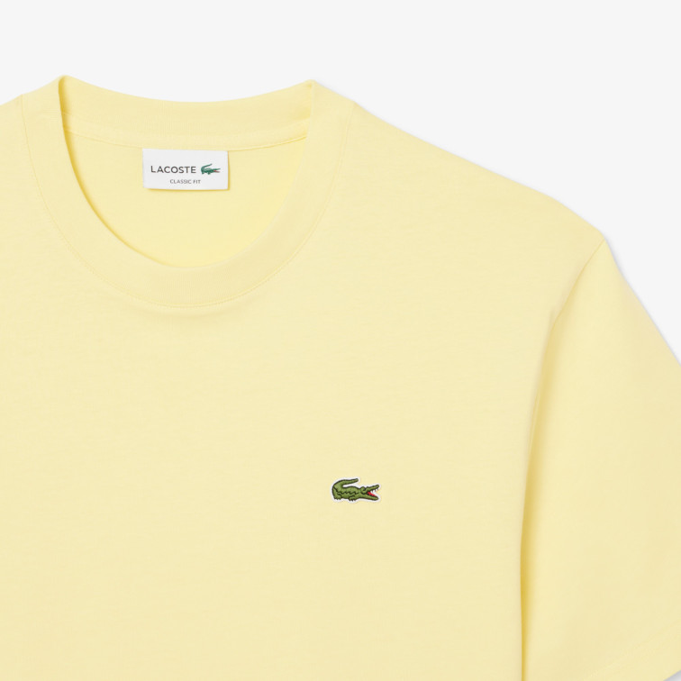 t-shirt homme  lacoste tee-shirts col rond homme adul