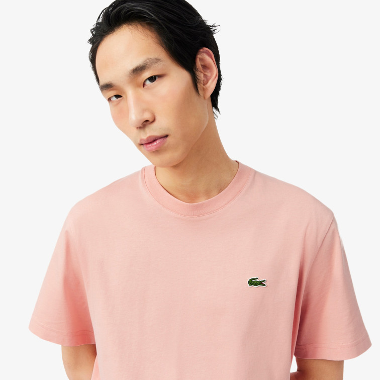 t-shirt homme  lacoste tee-shirts col rond homme adul