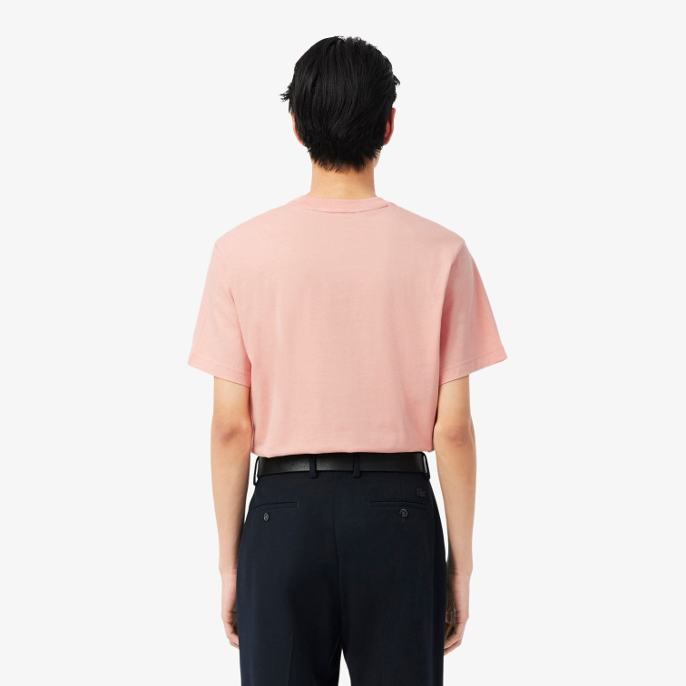 t-shirt homme  lacoste tee-shirts col rond homme adul