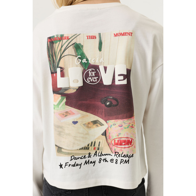 t-shirt fille  garcia jeans t-shirt long sleeve