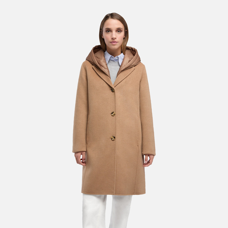 manteau femme  geox w rawelle long coat