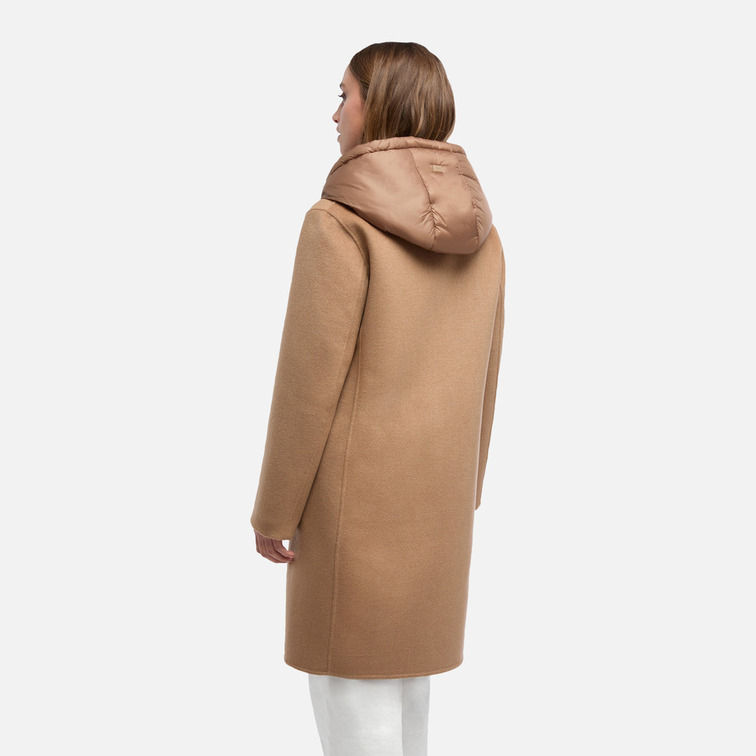 manteau femme  geox w rawelle long coat