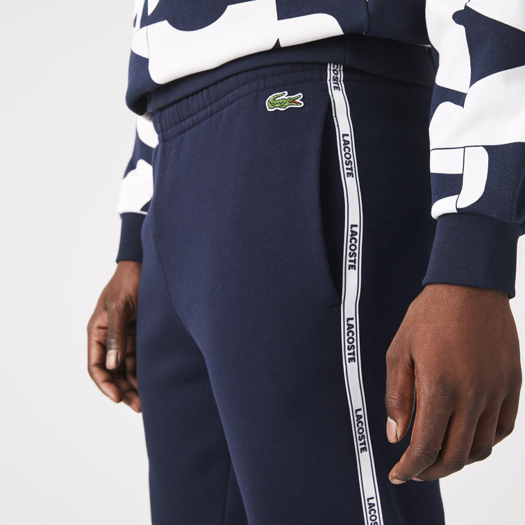 pantalon de jogging fuselé en molleton homme lacoste