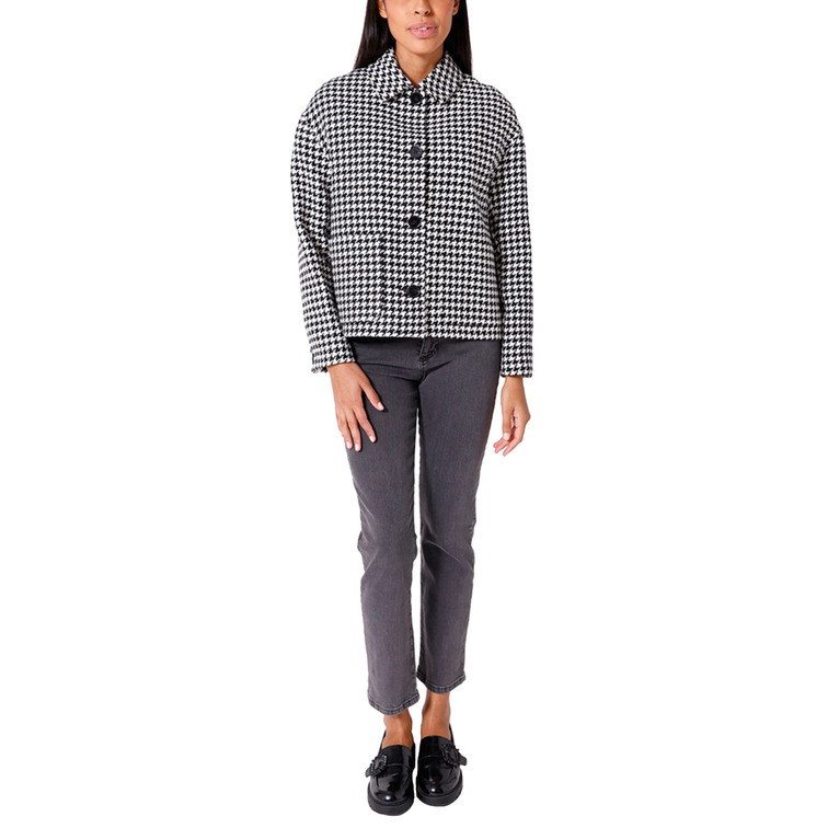 manteau bomber oversize pied de poule femme naf naf