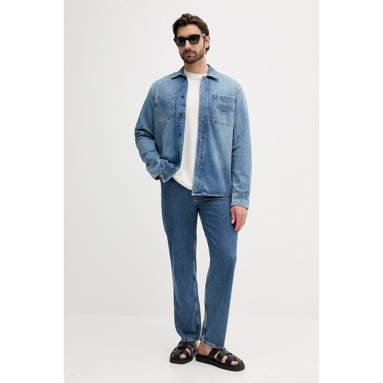 pôle homme  pepe jeans relaxed shirt weston fs dusk b