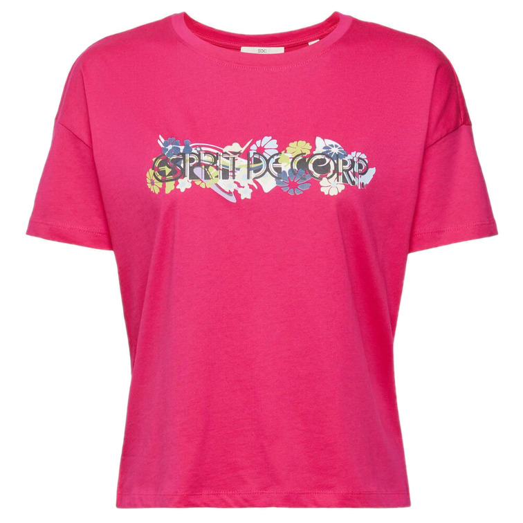 t-shirt femme  ESPRIT sus flower typo