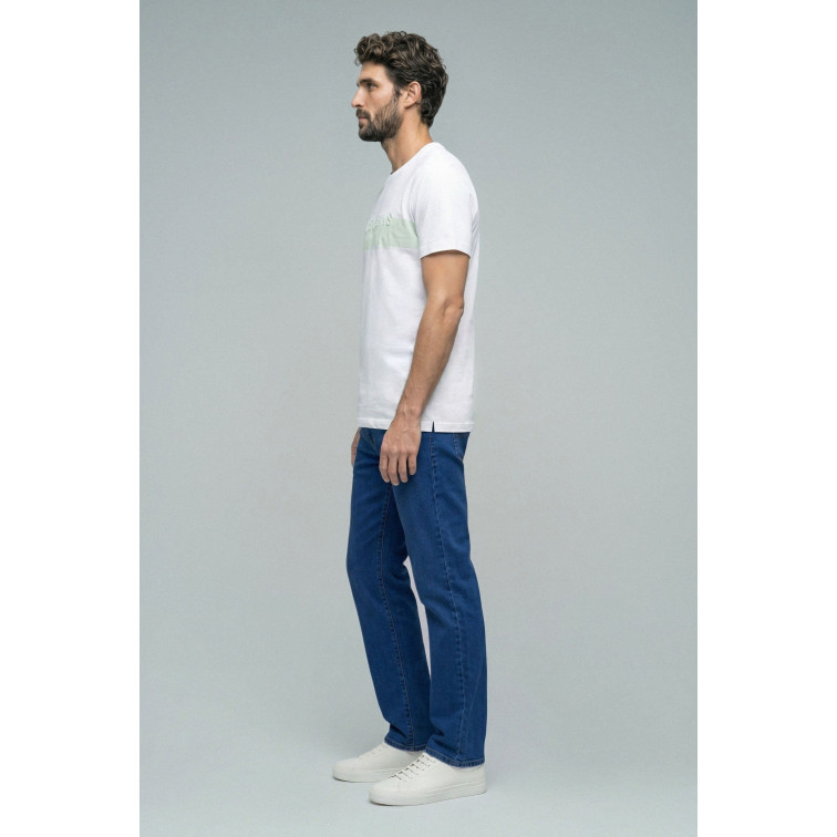 t-shirt homme  salsa jeans t-shirt slim fit branding colo