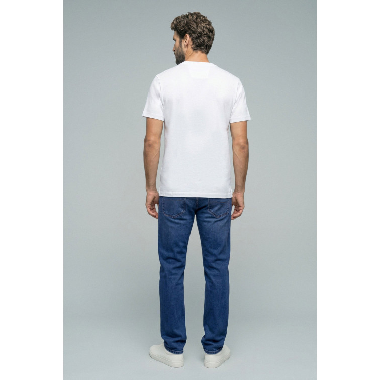 t-shirt homme  salsa jeans t-shirt slim fit branding colo