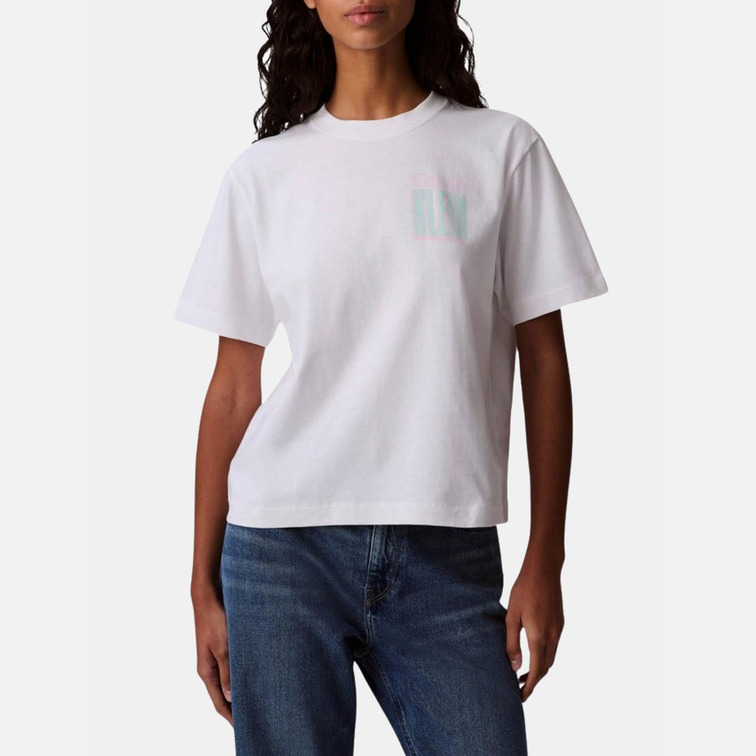 t-shirt femme  calvin klein w ss boxy fit tee