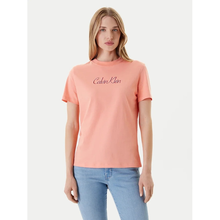 t-shirt femme  calvin klein w ss 20s classic logo tee