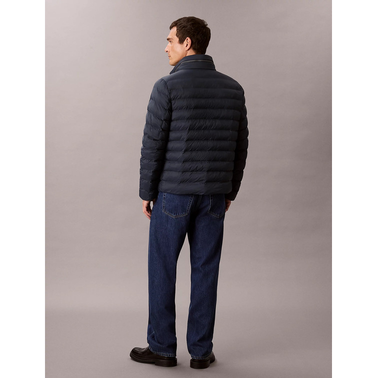 cazadora homme  calvin klein m ls nylon lt wt hooded  fz pu