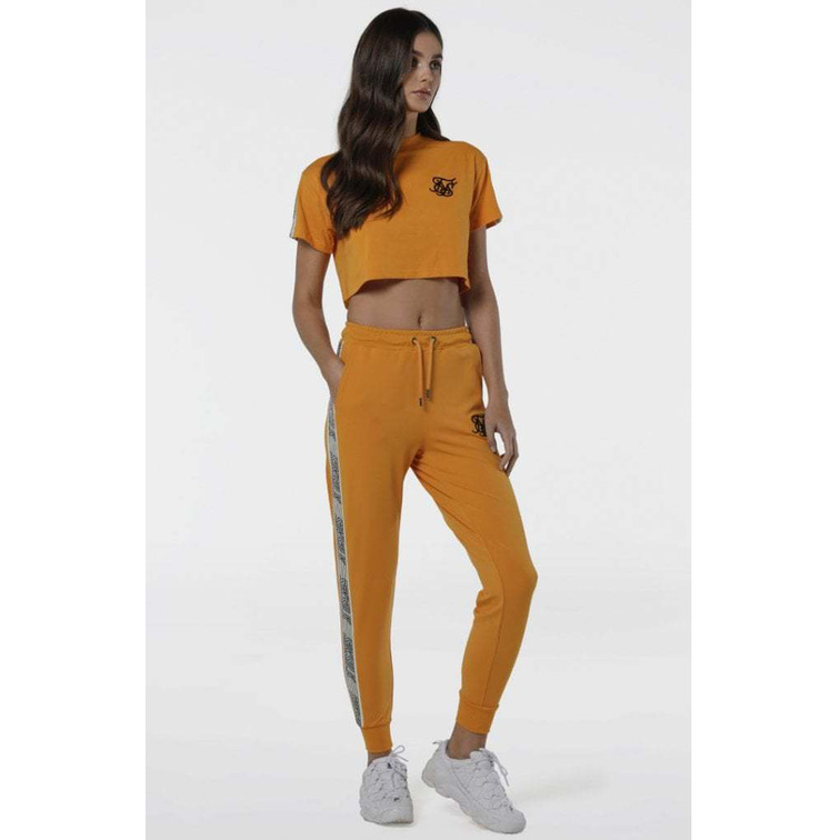 pantalon femme  siksilk crop runner joggers