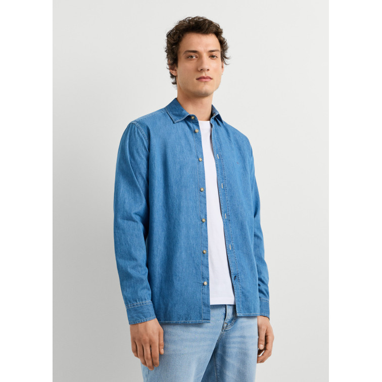 chemise homme  pepe jeans abel classic slim shirt