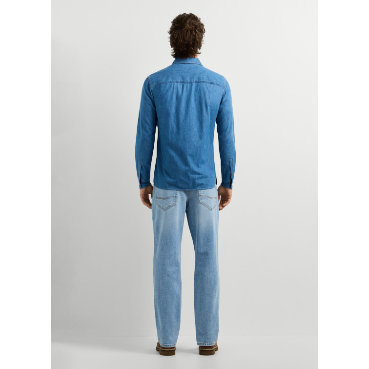 chemise homme  pepe jeans abel classic slim shirt