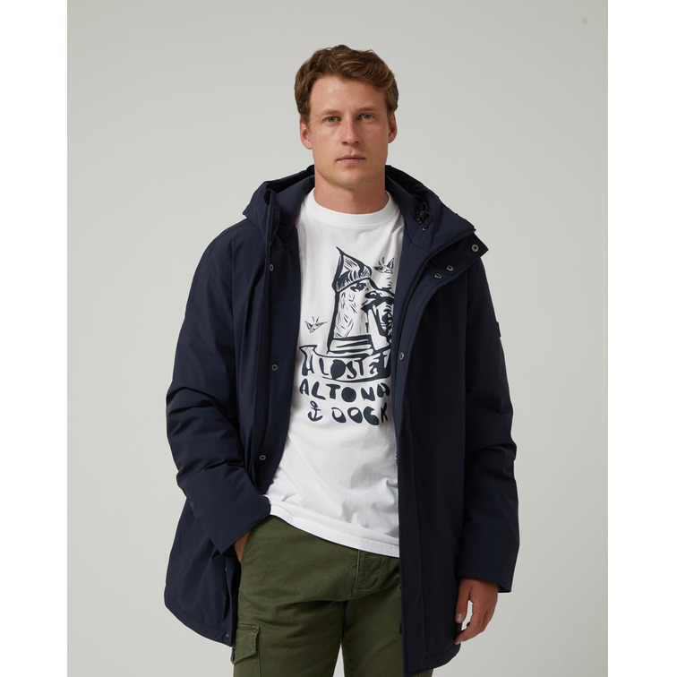 cazadora homme  altonadock manteau azul marino