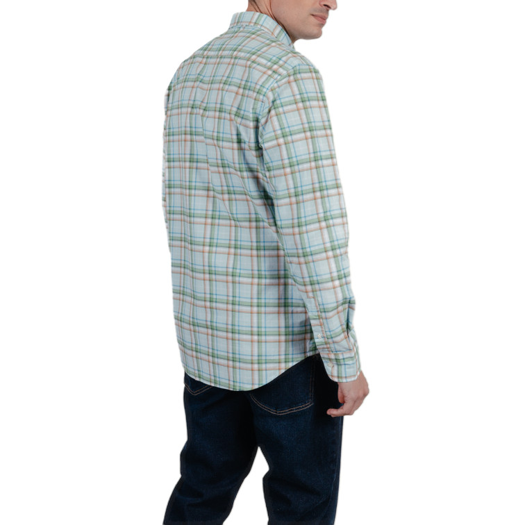 homme chemise popelin cuadros verde