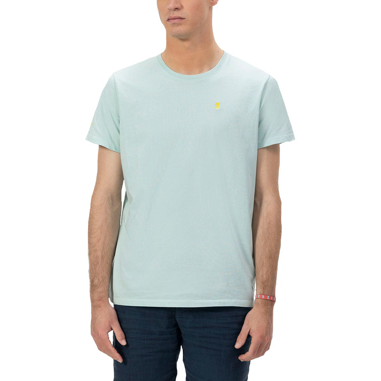 homme t-shirt básica bordado a cont azul tur
