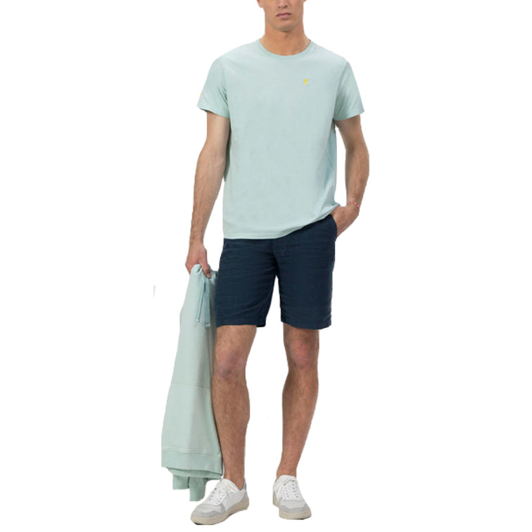 homme t-shirt básica bordado a cont azul tur
