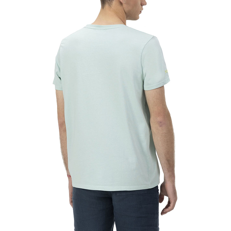 homme t-shirt básica bordado a cont azul tur