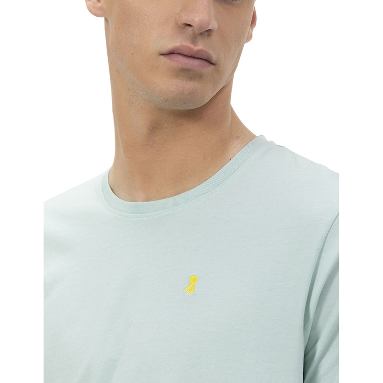 homme t-shirt básica bordado a cont azul tur