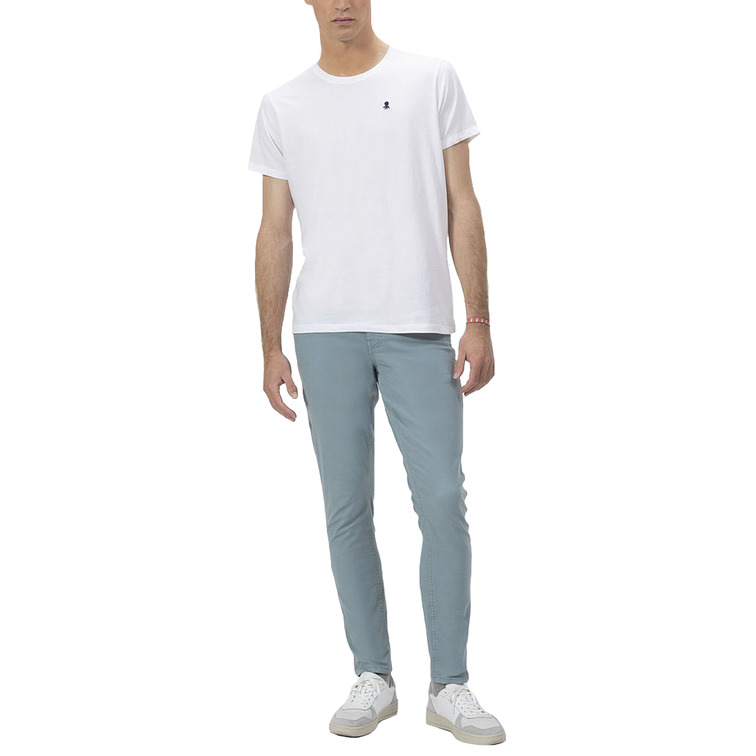 homme t-shirt básica bordado a cont blanco p