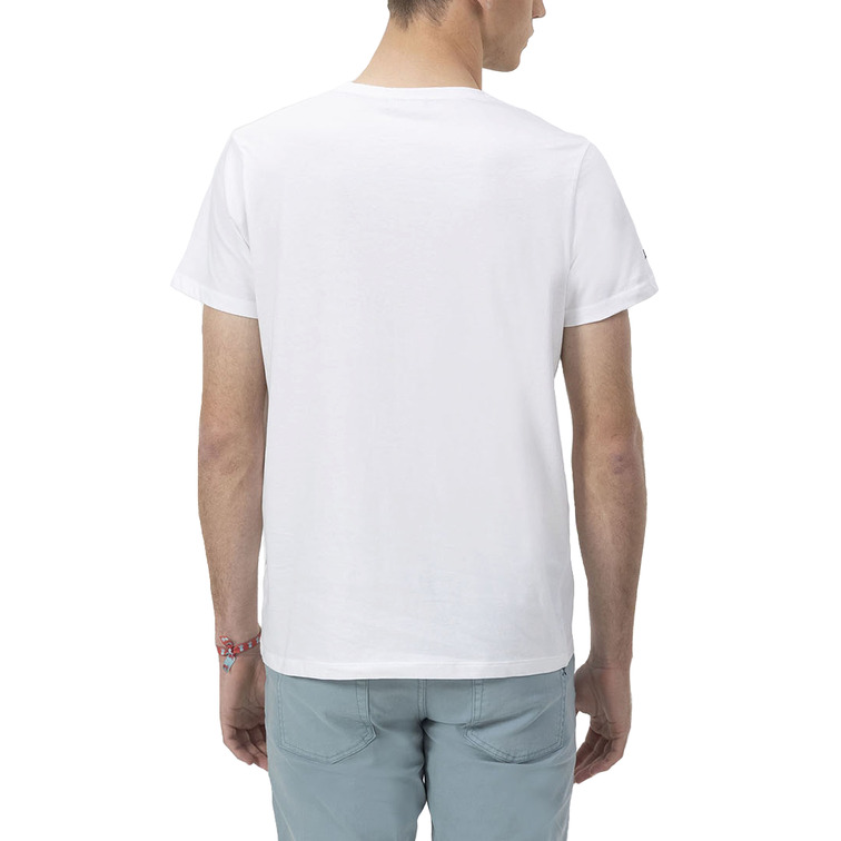 homme t-shirt básica bordado a cont blanco p