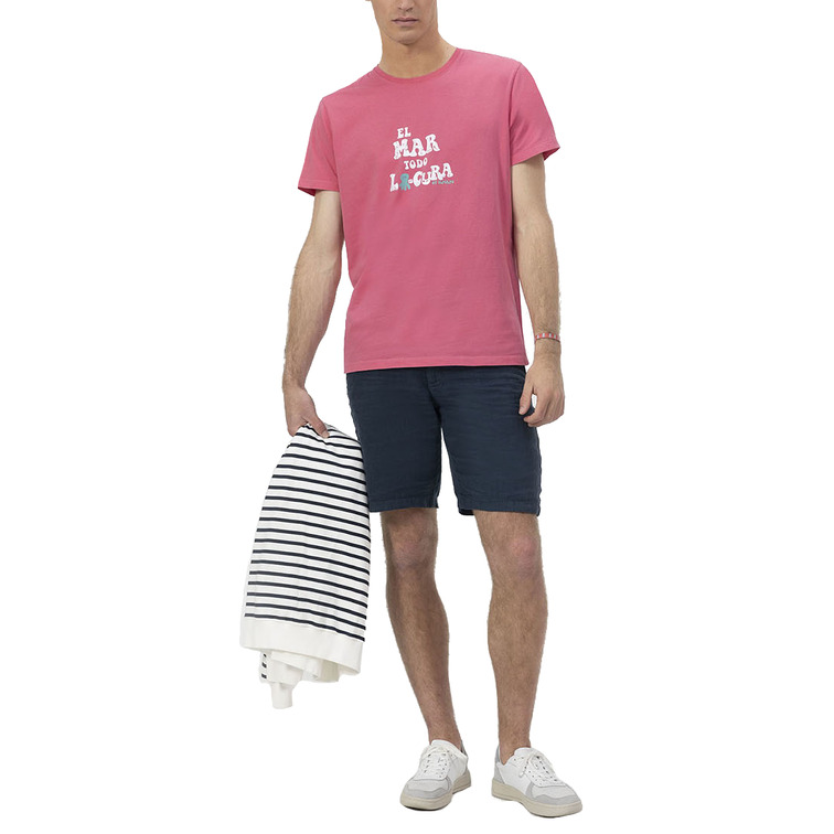 homme t-shirt  el mar todo lo-cura rosa chi