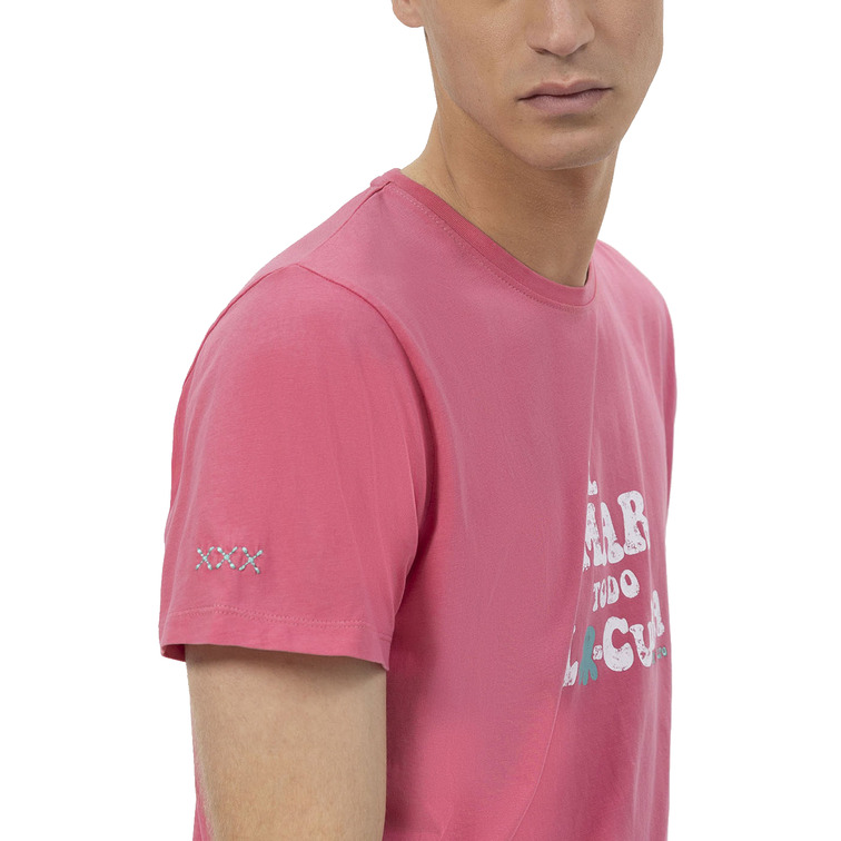 homme t-shirt  el mar todo lo-cura rosa chi
