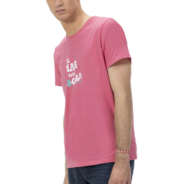 homme t-shirt  el mar todo lo-cura rosa chi