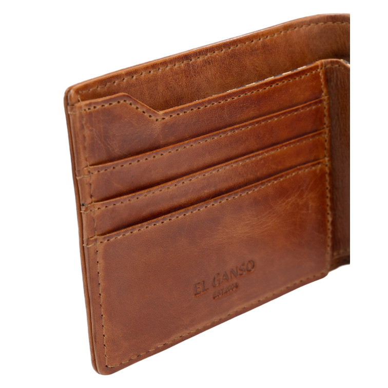  el ganso cartera piel marrón
