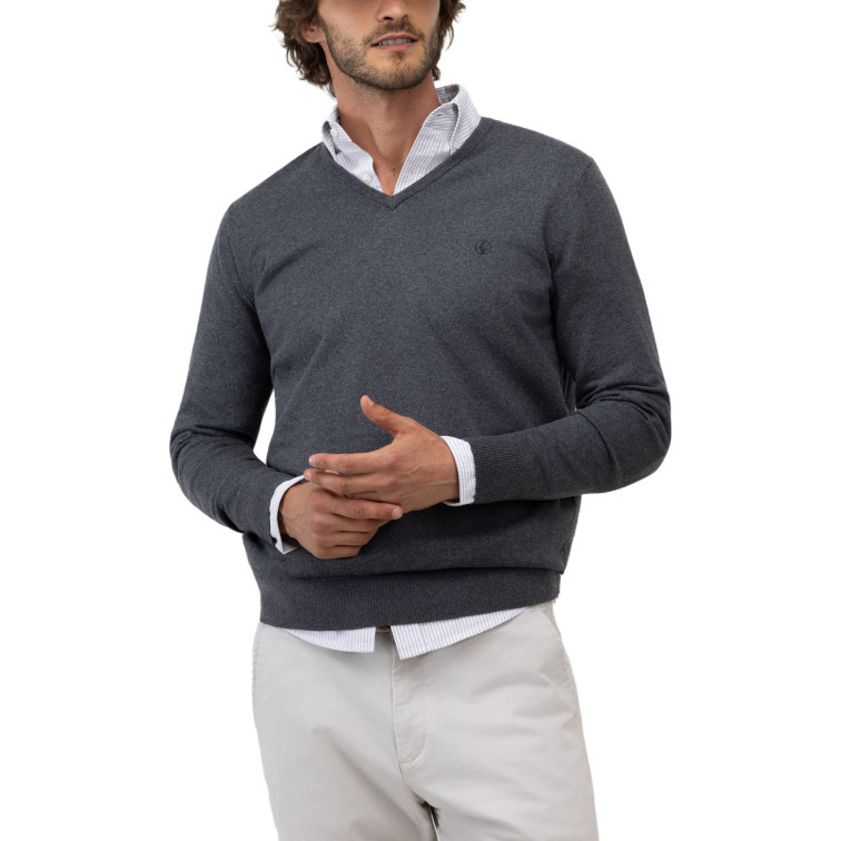 maillot homme  el ganso maillot básico cuello pico gris