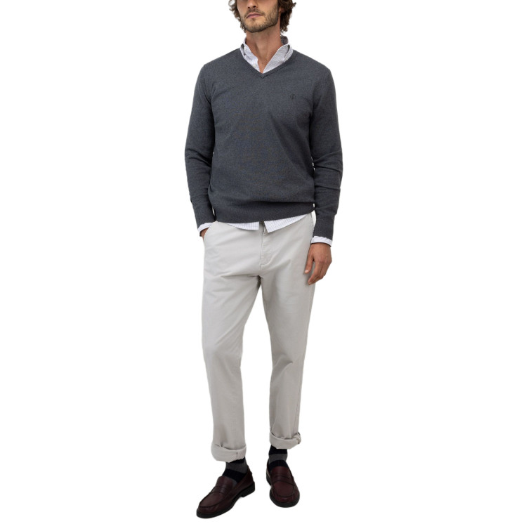 maillot homme  el ganso maillot básico cuello pico gris