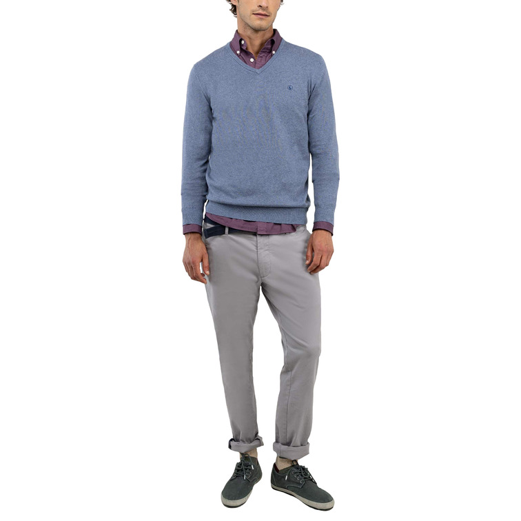 maillot homme  el ganso maillot cuello pico coderas azu