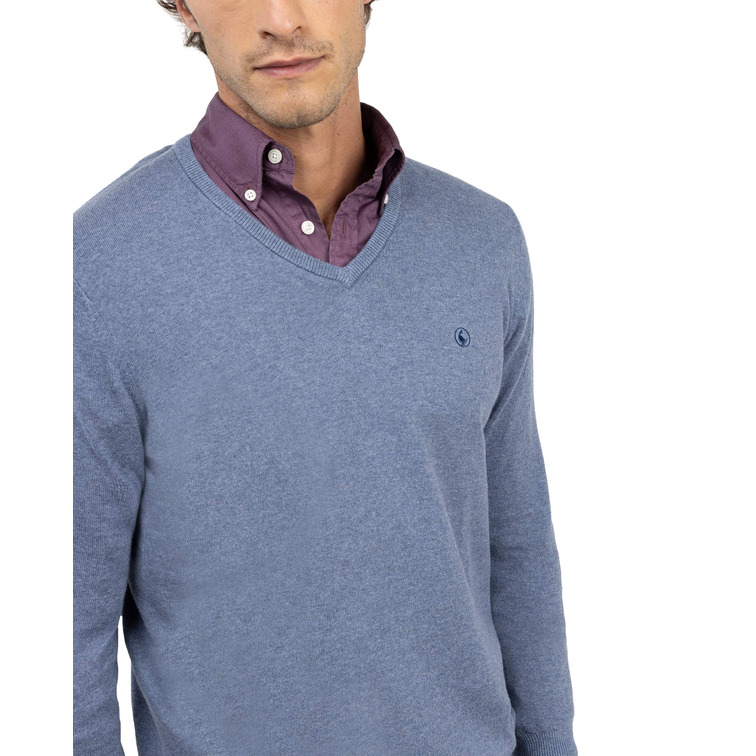 maillot homme  el ganso maillot cuello pico coderas azu