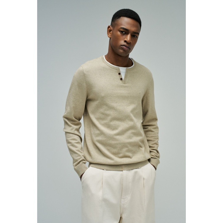homme knit henley w/ collar maillot d 003