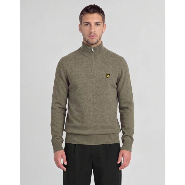 maillot homme  lyle & scott lambswool blend quarter zip ju