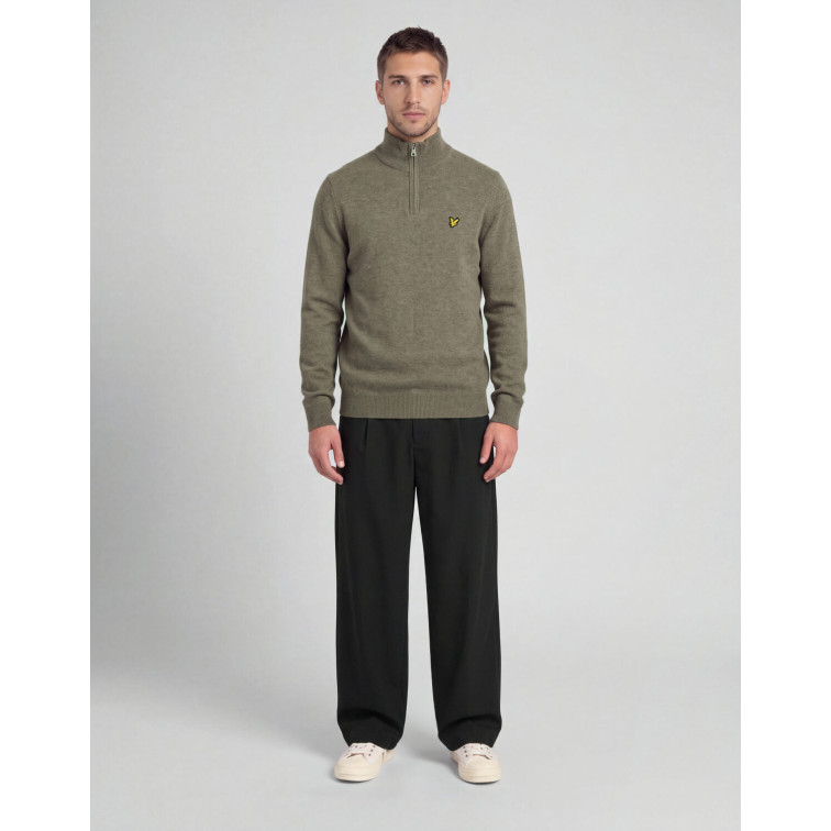 maillot homme  lyle & scott lambswool blend quarter zip ju
