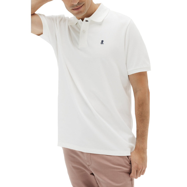homme pôle lavado bordado a contrast blanco p
