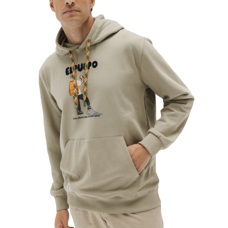 homme sweat-shirt capucha exploring new verde