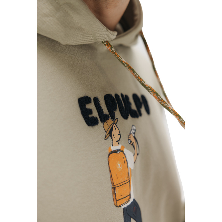 homme sweat-shirt capucha exploring new verde