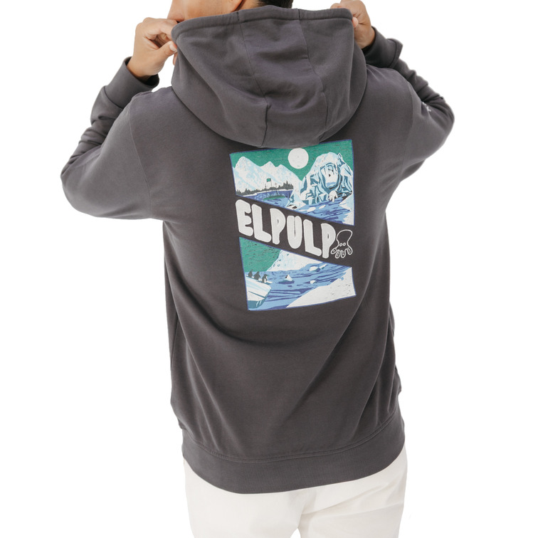 homme sweat-shirt capucha winter poles antracit